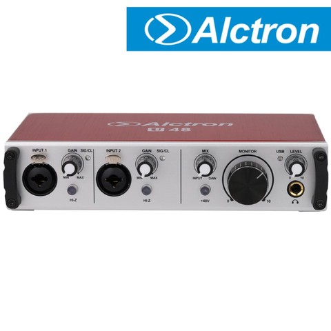 Alctron U48 portable Dual Channel USB External Sound Card Audio interface good compatibility For live broadcast studio Recording ► Photo 1/6