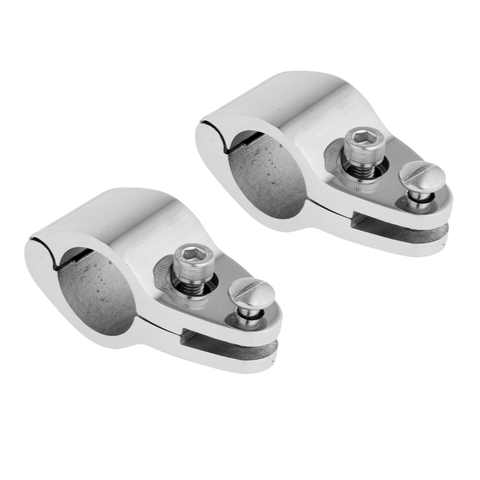 2Pcs Boat Bimini Top Hinged Jaw Slide Boat Canopy Tube Clamp Fitting Stainless Steel Boat Accessories Marine 22mm Silver ► Photo 1/6