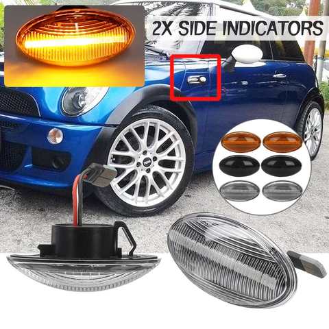 2x Flowing Side Repeater Lamp Dynamic LED Side Marker Light Error Free Panel Lamp For BMW for MINI Cooper R50 R52 R53 2002-2008 ► Photo 1/6