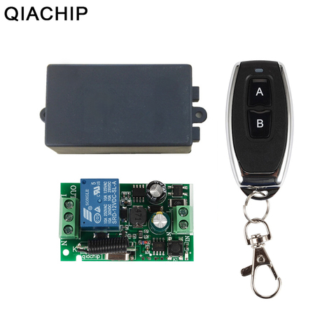 QIACHIP 433Mhz Universal Wireless Remote Control Switch AC 85V 110V 220V 1CH Relay Receiver Module & RF 433 Mhz Remote Controls ► Photo 1/6