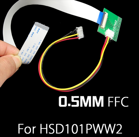 HSD101PWW2 LVDS Adapter Plate 0.5mm 30 Pin FFC FPC LVDS Conversion board 0.5 Pitch 30P FFC LVDS Connector HSD101PWW2 FFC LVDS ► Photo 1/2