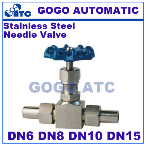 Adjustable needle valve J23W-160P DN6 DN8 DN10 DN15 stainless steel high temperature straight welding J23W 160P needle valve ► Photo 1/1