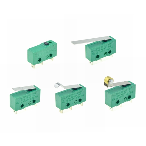 1PC Micro Limit Switches 3Pins NO+NC SPDT 3A/5A 250VAC Mini Micro Switch 17mm 29mm Long Arc Roller Lever Switch Microswitches ► Photo 1/3