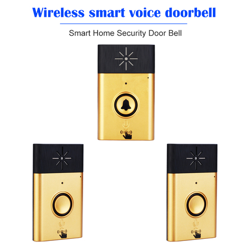 Wireless Voice Intercom Doorbell with Outdoor Unit Button Indoor Unit Receiver 2-way Talk Monitor Smart Home Security Door Bell ► Photo 1/6
