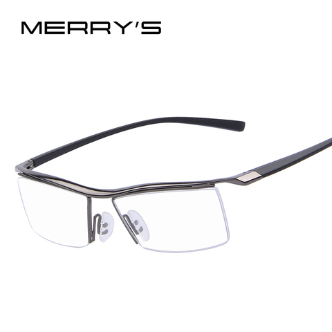 MERRYS Men Optical Frames Eyeglasses Frames Rack Commercial Glasses Fashion Eyeglasses Frame Myopia Titanium Frame TR90 Legs ► Photo 1/6