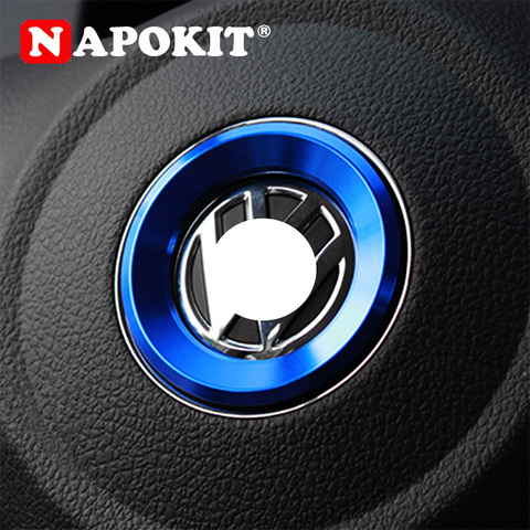 Car Styling Steering Wheel Logo Emblems Ring Decoration Sticker for Volkswagen VW Passat B7 B8 Bora POLO GOLF 6 7 Jetta MK6 RS ► Photo 1/6