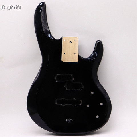 pure black color Poplar wood electric bass guitar body ► Photo 1/6