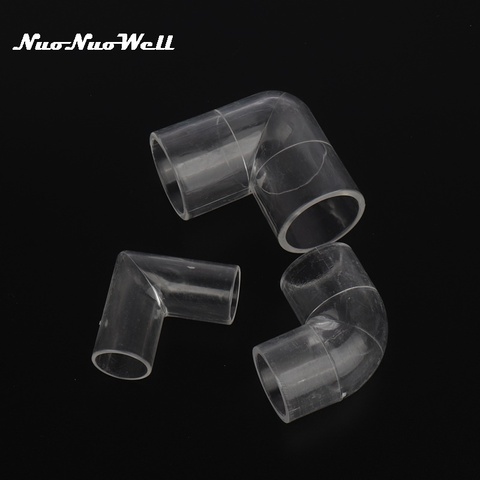 1pc 16mm 20mm 25mm Transparent Acrylic 90 Degree Elbow Connector Water Pipe Connector Aquarium Fish Tank Accessories ► Photo 1/4