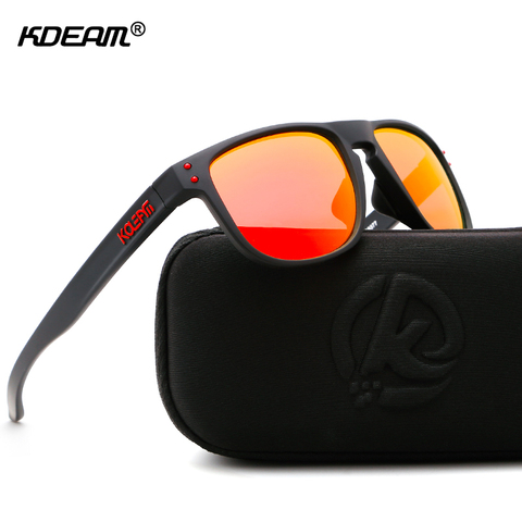 KDEAM High Definition TR90 Sunglasses Polarized Sport Sun Glasses Men Polaroid Lens Athletes' Choice With Case ► Photo 1/6