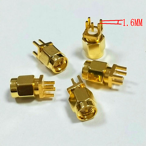 4pcs RF SMA male plug solder for PCB clip edge mount connector adapter ► Photo 1/3