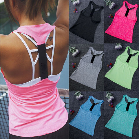 Hot Women's Summer Sexy Skinny Tops Tanks Casual Daily Clothes Tank Top Girls Sleeveless GYM Sports Running Jogging Wear XS-XL ► Photo 1/6