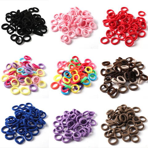 50PCS/Set 3CM Colorful Ring Elastic Hair Bands Hair Accessories For Girls Rubber Bands Ponytail Holder Scrunchies Kids Headbands ► Photo 1/6