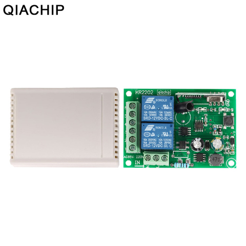 QIACHIP 433 Mhz Universal Wireless Remote Control Switch AC 85V ~ 250V 110V 220V 2CH Relay Receiver + RF 433Mhz Remote Controls ► Photo 1/6