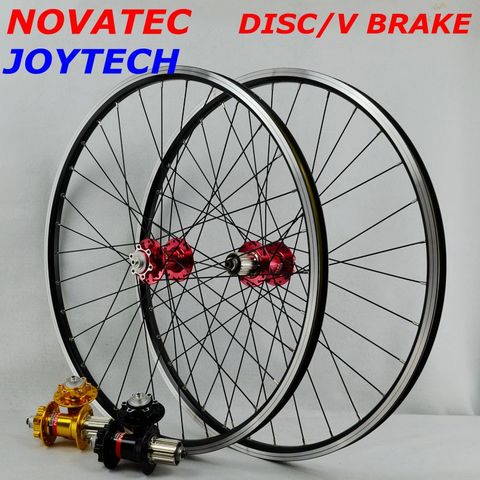 26inch NOVATEC 4 bearing HUB JOYTECH 041/042 32holes disc V brake wheel mountain bike wheel set 7/8/9/10/11 speed cassette ► Photo 1/3
