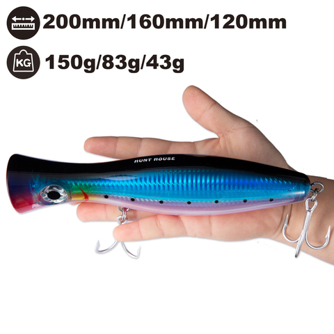 Hunthouse Surface Blaster Popper gt popper lure tuna  bluefish saltwater topwater sea fishing hard bait  fake lures lw120 pesca ► Photo 1/6