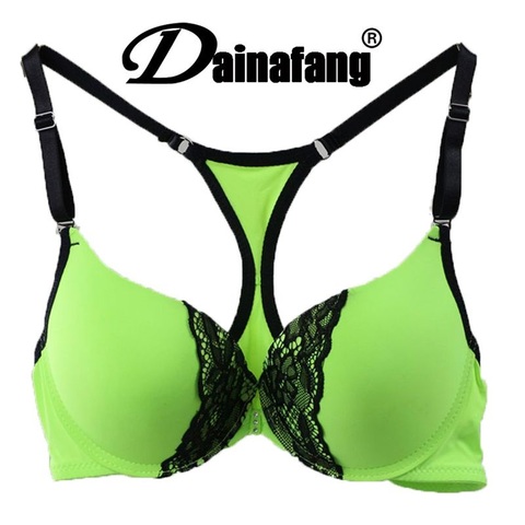 Sexy Lace women push up bra gather in front buckle America back bralette tank Anti sagging bra underwear Butterfly Flowers 151# ► Photo 1/1