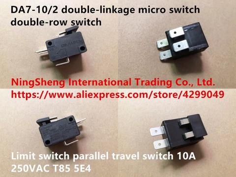 Original new 100% DA7-10/2 double-linkage micro switch double-row switch limit switch parallel travel switch 10A 250VAC T85 5E4 ► Photo 1/4