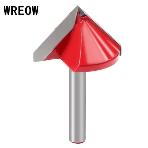 1Pc 90 Degree V Groove Router Bit CNC Milling Cutter Engraving Woodworking Carbide Coated Tipped Double Edge Miter Fold Tool ► Photo 1/6