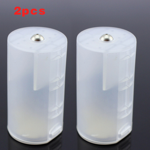 2 Pcs AA to D Size Battery Holder Conversion Adapter Switcher Converter Case GDeals ► Photo 1/6