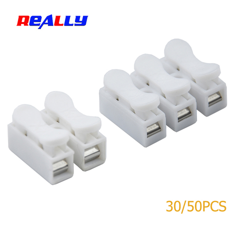 REALLY 30/50PCS 2 3 Pins Electrical Cable Connectors CH2 CH3 Quick Splice Lock Wire Terminals Lamp connection ► Photo 1/6