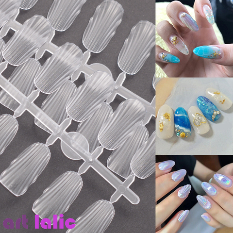 240Pcs Mermaid Seashell False Nail Tips Natural Clear For UV Gel Polish Display Practice Nail Art Pre-designed Fake Tip ► Photo 1/5