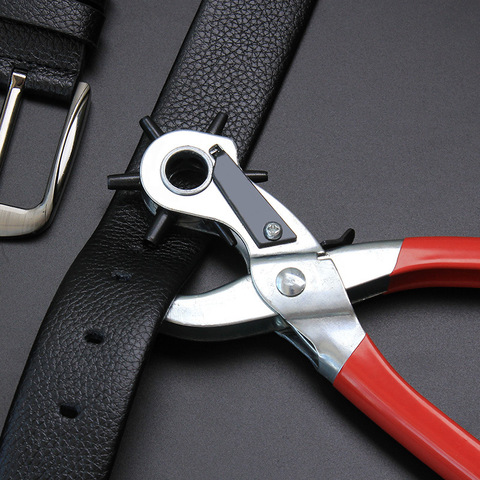 Leather Belt Hole Punch Plier Eyelet Puncher Revolve Sewing Machine Bag Setter Tool Watchband Strap Household leathercraft ► Photo 1/6