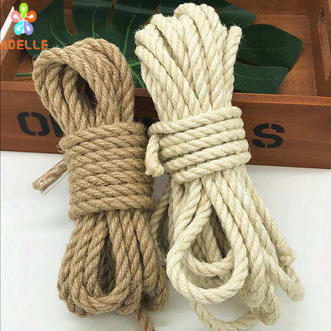  4/5/6/10mm Twisted Shibari Bondage Jute twine Rope Natural/White color Adult sex toys strong DIY Gardening free shipping 10yard ► Photo 1/1