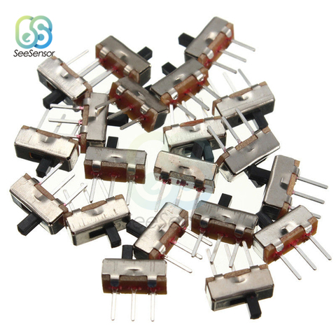 50Pcs SS12D00 SS12D00G3 Interruptor on-off Mini Slide Switch 3Pin 1P2T 2 Position PCB Panel Mini Vertical Toggle Switch ► Photo 1/4