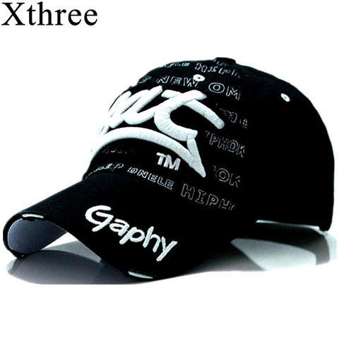 Xthree wholesale snapback hats baseball cap hats hip hop fitted cheap hats for men women gorras curved brim hats Damage cap ► Photo 1/6