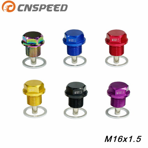 CNSPEED M16*1.5MM Magnetic Oil Drain Plug/Oil Sump drain plug For Most BMW,Toyota Scion( Vehicles with 16x1.5 threaded) YC100285 ► Photo 1/6