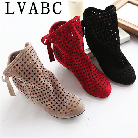 Hollow summer boots bootie 2022 with the new shoes lace openwork crochet boots Plus size 34-43 hollow fashion women boots ► Photo 1/5