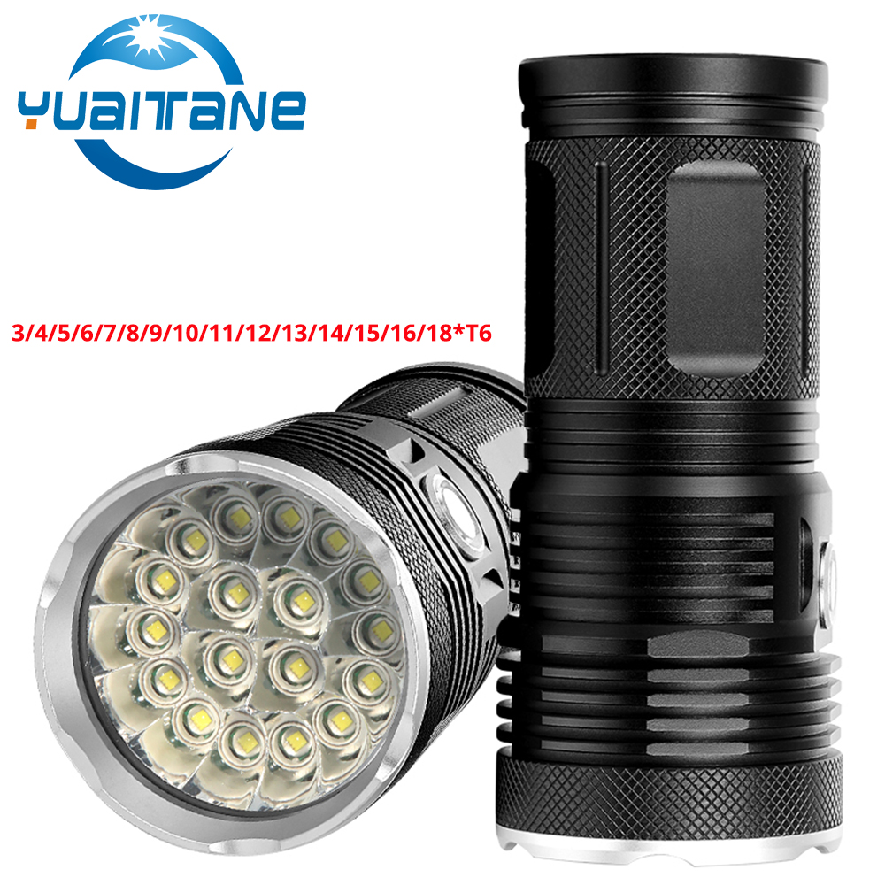 hjælper Plante Desperat 72000 Lumens Most Powerfull LED Flashlight 3to18*T6 LED Outdoor Light  Waterproof Flash Light Torch Lanterna For Camping By 18650 - Price history  & Review | AliExpress Seller - YUAITANE Official Store | Alitools.io