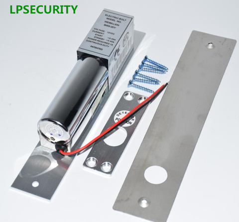 LPSECURITY Low Temperature Electric Bolt Lock 2-Lines DC 12V Heavy duty Fail Safe Drop Gate Door Access Control Security system ► Photo 1/5