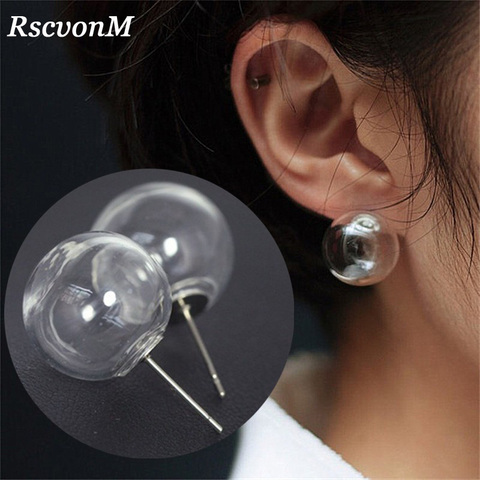 RscvonM Cute Women Stud Earrings Fashion Jewelry Brincos Transparent Ball Bubble Earing  Pendientes Mujer Boucles Bijoux NEW ► Photo 1/6