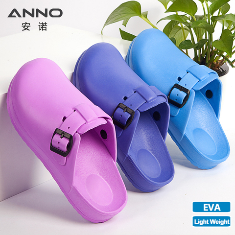 ANNO EVA Soft Shoes Clinical Hospital Clogs Slippers Shoes Man Women Shoes with Strap Work Clog Doctor Nurse Shoes Flat Footwear ► Photo 1/6