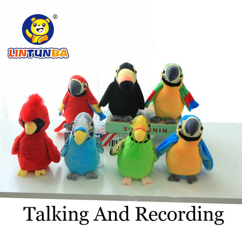 Electronic Talking Parrot Plush Toys Cute Speaking and Recording Repeats Waving Wings Electric Bird Stuffed Plush Toy Kids Toy ► Photo 1/6