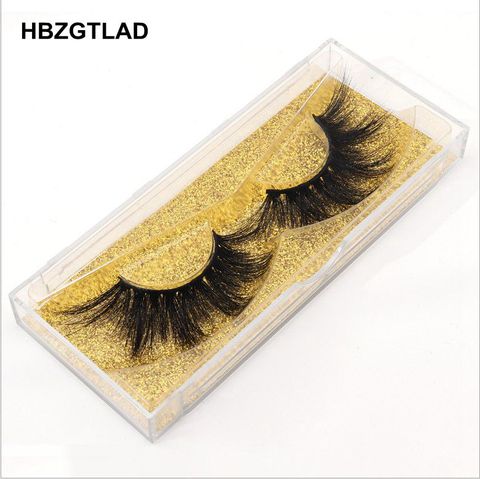 HBZGTLAD 100% mink eyelashes extra length 22-25mm lashes 3D eyelashes Big dramatic volumn eyelashes Crisscross false eyelash L95 ► Photo 1/6