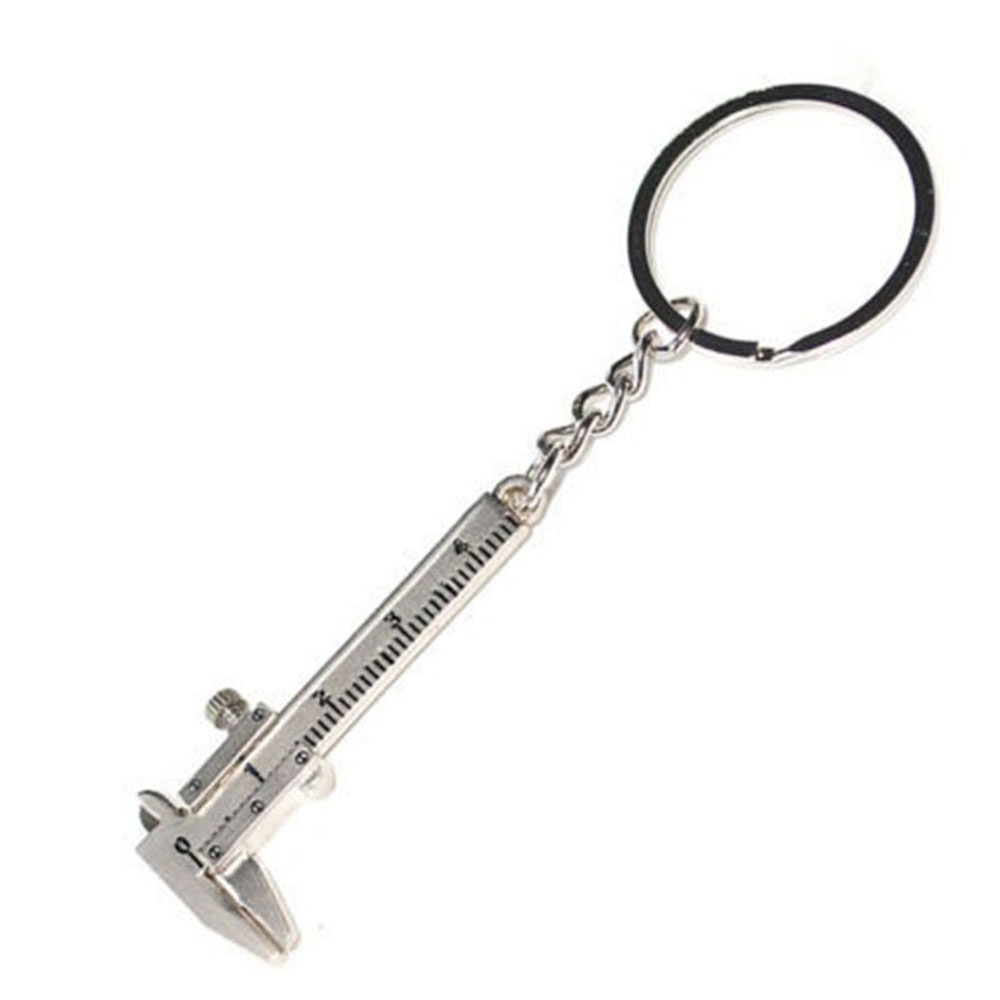 3D Mini Working Ruler Tool Keychain Keyring Alloy Key Ring Chain Creative Gift 