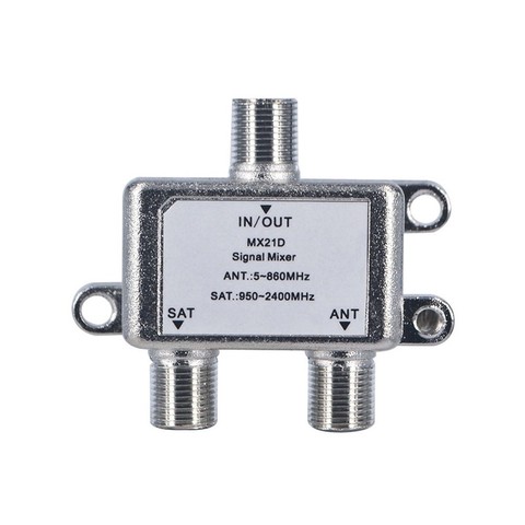 2 In 1 2 Way Satellite Splitter TV Signal Cable TV Signal Mixer SAT/ANT Diplexer Combiner UHF/VHF Separating RF Signals ► Photo 1/5