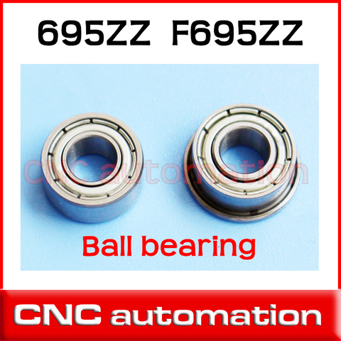 2pcs thin wall deep groove ball bearing 695ZZ 5*13*4 mm F695ZZ S695ZZ S695 F695 flange stainless steel bearing ► Photo 1/1