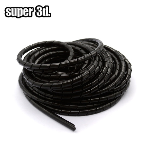 Spiral Hose Cable Wire Wrap Tube Diameter 8mm 13 Meter Part PE Manage Cord Black For 3D Printers Parts Polyethylene ► Photo 1/3