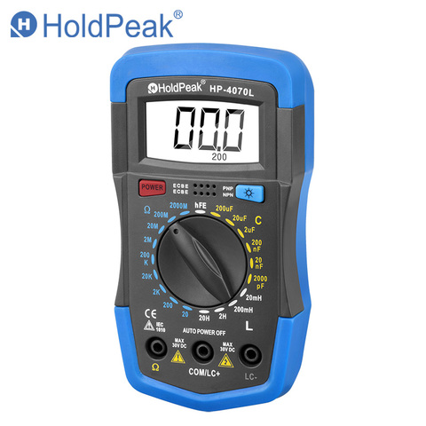 HoldPeak HP-4070L Capacitance Multimeter Digital  Inductance LCD Meter hFE Test With Backlight Inductance LCR Meter Repair Tool ► Photo 1/6