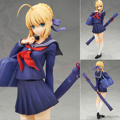 NEW hot 20cm Fate stay night Saber Saber School uniform style action figure toys collection christmas toy doll no box ► Photo 1/6