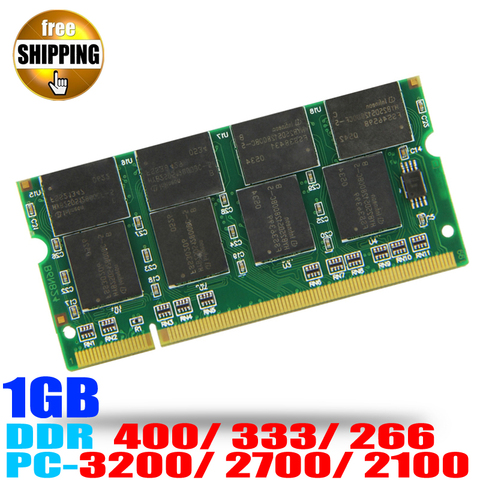 Laptop Memory Ram SO-DIMM DDR1 PC 3200 2700 2100 / DDR 400 333 266 MHz 1GB 200PINS For Notebook Computer Sodimm Memoria Rams ► Photo 1/5