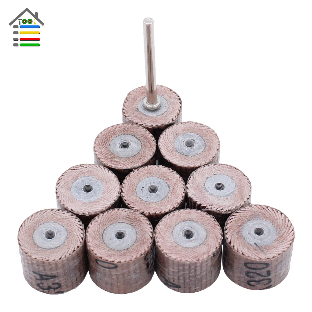 80/100PCS Flap Wheel Sandpaper Sanding Discs 80-600 Grits For Rotary Tool Drills 