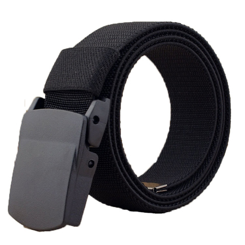 Casual 1.5'' Wide Canvas Breathable Belt, Plastic Press Buckle Belt, Men's Elastic Belts High Quality, Belt Size up to 60'' ► Photo 1/6