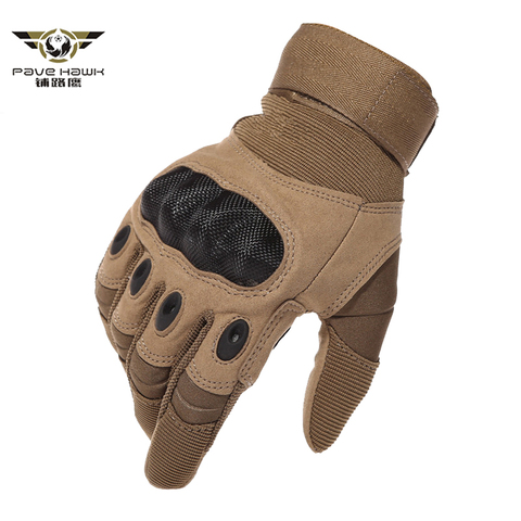 Tactical Gloves Men's Army Protection Shell Leather Full Finger Gloves Combat Military Wear Touch Screen Hard Knuckle Gloves ► Photo 1/6