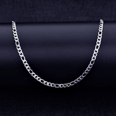 Cheap Stainless Steel 4MM 3:1 Long Figaro Chain Necklace Fashion Men's Party Jewelry Length 50/55/60/70CM drop shipping ► Photo 1/5