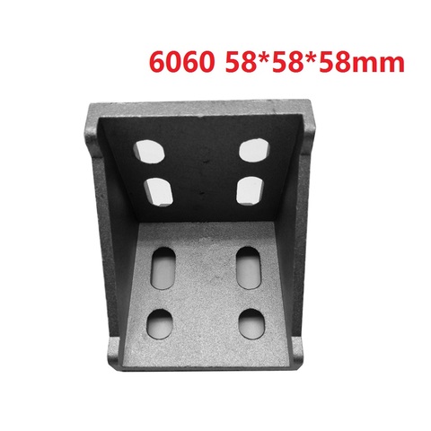 5Pcs 6060 58x58x58mm European Corner Fitting Angle Aluminum 60 X 60 L Connector Bracket Fastener Industrial Aluminum Profile ► Photo 1/1