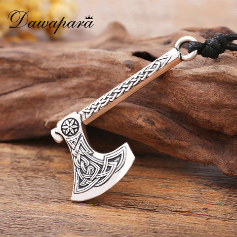 Dawapara Perun Axe Amulet Slavic Kolovrat Symbol Irish Knot Viking Axes Jewelry Charms Necklaces ► Photo 1/6